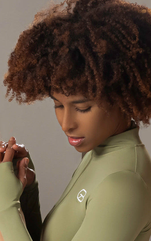 Define Contour Zip Jacket - Olive Green