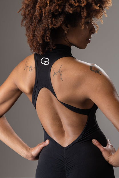 The Iconic Sculpt Jumpsuit - Midnight Black