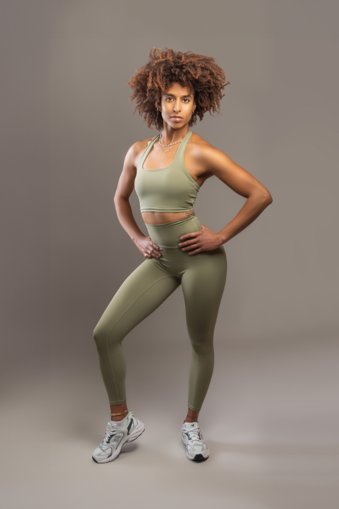 Infinity Support Sports Bra - Olive Green